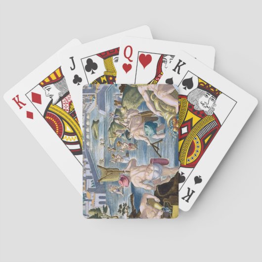 Fishing in Shallow Waters Using Nets, plate 96 fro Spielkarten (Rückseite)