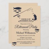 Fishing is my Retirement plan Retired party Einladung (Vorne/Hinten)
