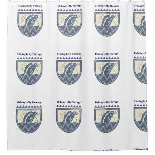 Fishing is My Therapy Duschvorhang (Vorderseite)