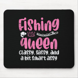 Fishing-Königin Cly Sy Smart Spaß Angler Fischer F Mousepad