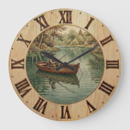 Fishing Lake- Wanduhr 