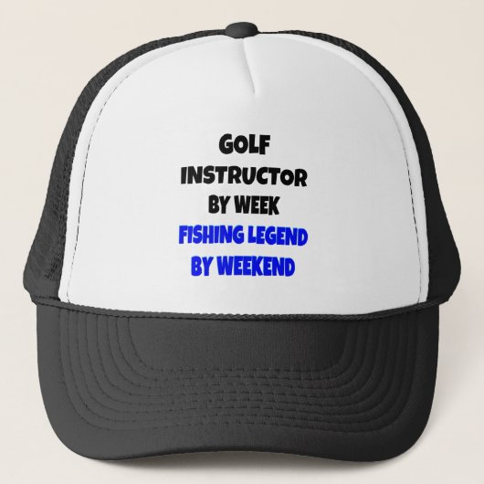 Fishing Legend Golf Instructor Truckerkappe (Vorderseite)