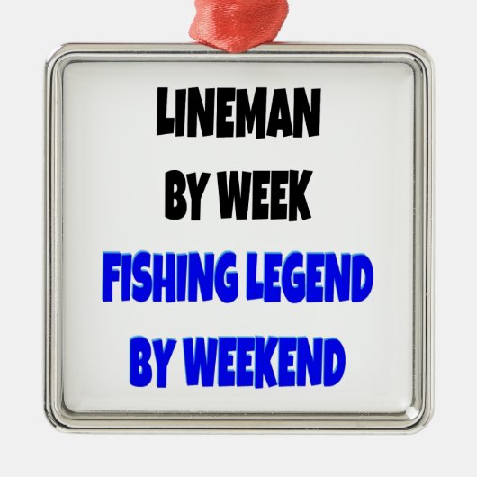 Fishing Legend Lineman Silbernes Ornament (Vorne)