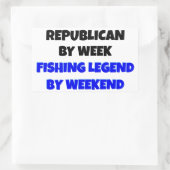 Fishing Legend Republikaner Rechteckiger Aufkleber (Tasche)