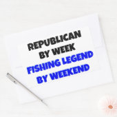 Fishing Legend Republikaner Rechteckiger Aufkleber (Umschlag)