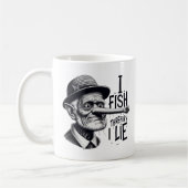 Fishing Lie Joke Mug Kaffeetasse (Links)