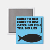 Fishing Lies Funny Kühlschrankmagnet (Vorderseite/Rückseite)