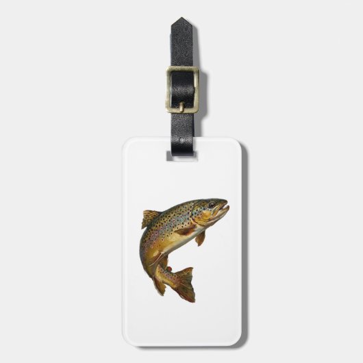 Fishing Lover Luggage Tag – Trout Fishing Design   Gepäckanhänger (Vorderseite vertikal)