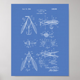 Fishing Lure 1926 - Art Blueprint Poster