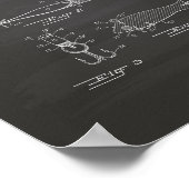 Fishing Lure 1956 Patentenkabine Poster (Ecke)