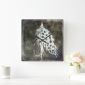 Fishing Lure - Fly Fishing Angling Fish Hook Quadratische Wanduhr (Zuhause)