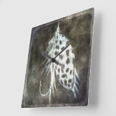 Fishing Lure - Fly Fishing Angling Fish Hook Quadratische Wanduhr (Winkel)