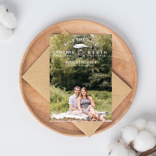 Fishing Lure Hooks Wedings Rings Save the Date