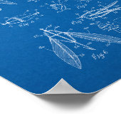 Fishing-Lure-Patent - Blueprint Poster (Ecke)