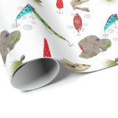 Fishing Lures with Bubbles Geschenkpapier (Rolleneckpunkt)