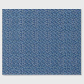 Fishing-Muster Work 01.b Blue BG Geschenkpapier (Flach)