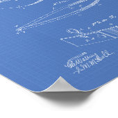 Fishing Net 1920 Patent Art Blueprint Poster (Ecke)