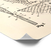 Fishing Net 1953 Patent Art Old Peper Poster (Ecke)