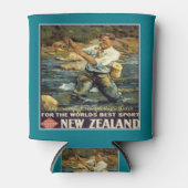 "Fishing New Zealand-Vintag" Dosenkühler (Vorderseite)