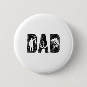 Fishing Papa Geburtstag Clic Fett Schrift Fisch Da Button