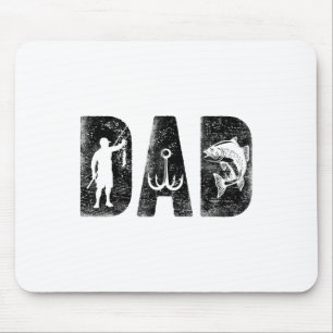 Fishing Papa Geburtstag Clic Fett Schrift Fisch Da Mousepad