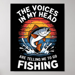 Fishing Papa Männer Lustige Rolle Cooler Fisch B F Poster