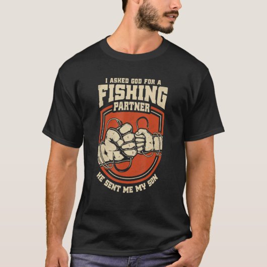 Fishing Partner Son Father s Day Christian Father T-Shirt (Vorderseite)