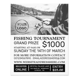 Fishing Portrait, Fishing Tournament Event Advert Flyer