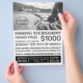 Fishing Portrait, Fishing Tournament Event Advert Flyer (Hand)
