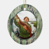 Fishing Prize Catch 2 Photos Keramik Ornament (Links)