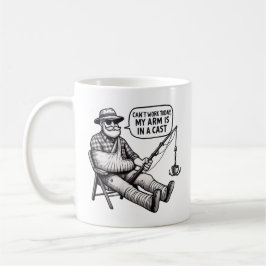 Fishing Pun Mug – Arm’s in a Cast Kaffeetasse