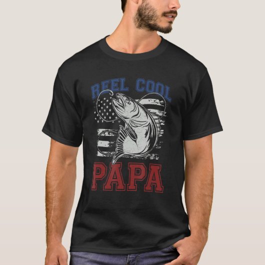 Fishing Reel Cool Papa Fatheru2019s Day Grandpa Jo T-Shirt (Vorderseite)