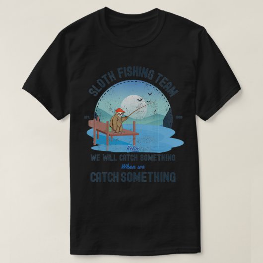 Fishing Sloth Fishing Team T-Shirt (Design vorne)