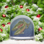 Fishing Snow Globe Custom Coho Salmon Snow Globe Schneekugeln (Weihnachten)