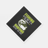 Fishing Solves Most Of My Problems Serviette (Ecke)