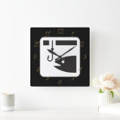 Fishing Store Quadratische Wanduhr (Zuhause)