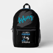 Fishing Theme  Bedruckter Rucksack (Vorderseite)