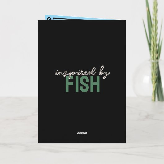 Fishing Theme  Karte (Rückseite)