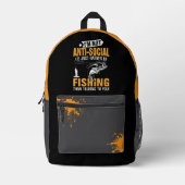 Fishing themed bedruckter rucksack (Vorderseite)