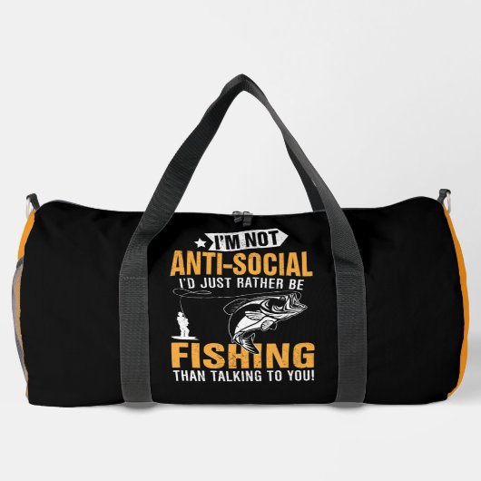 Fishing themed duffle bag (Rückseite)