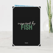 Fishing themed Folded Greeting Card Karte (Rückseite)