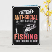 Fishing themed Folded Greeting Card Karte (Gelbe Blume)