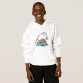 Fishing Turtle Fun – Kids’ Hoodie (Vorne ganz)