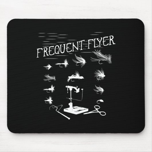 Fishing Tying Fun Fisherman Weihnachtsväter Mousepad (Vorne)