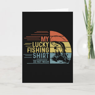 Fishing Vintage Retro Mein Glücks-Fischerei-Shirt Karte