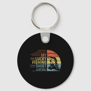 Fishing Vintage Retro Mein Glücks-Fischerei-Shirt Schlüsselanhänger