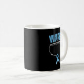 Fishing Warrior Prostatakrebs Fischer Hellblau Kaffeetasse (VorderseiteRechts)