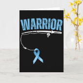 Fishing Warrior Prostatakrebs Fischer Hellblau Karte (Gelbe Blume)