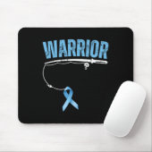 Fishing Warrior Prostatakrebs Fischer Hellblau Mousepad (Mit Mouse)