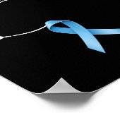 Fishing Warrior Prostatakrebs Fischer Hellblau Poster (Ecke)